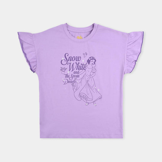 Girls Lycra Jersey T-Shirt H/S Snow White-Rad.Orchid