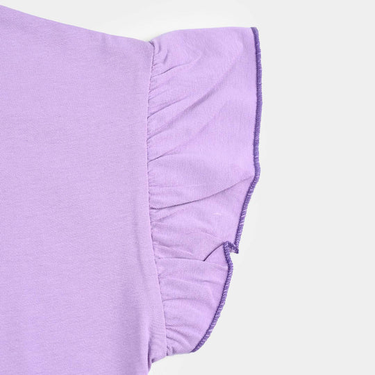 Girls Lycra Jersey T-Shirt H/S Snow White-Rad.Orchid