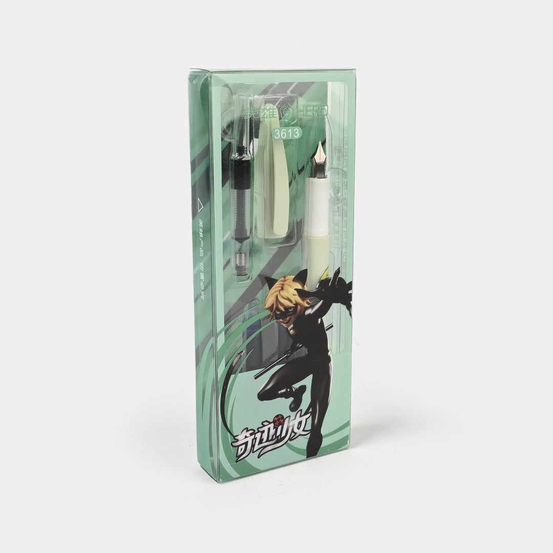 Elegant Fountain Pen With 2 Ink Cartridges