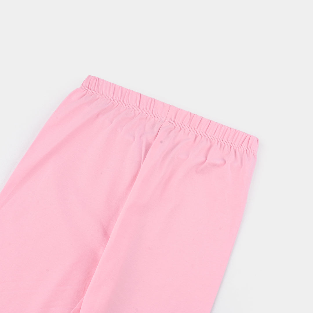 Girls Lycra Jersey Tights Basic- Pink
