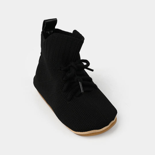 Boys Shoes F49-BLACK