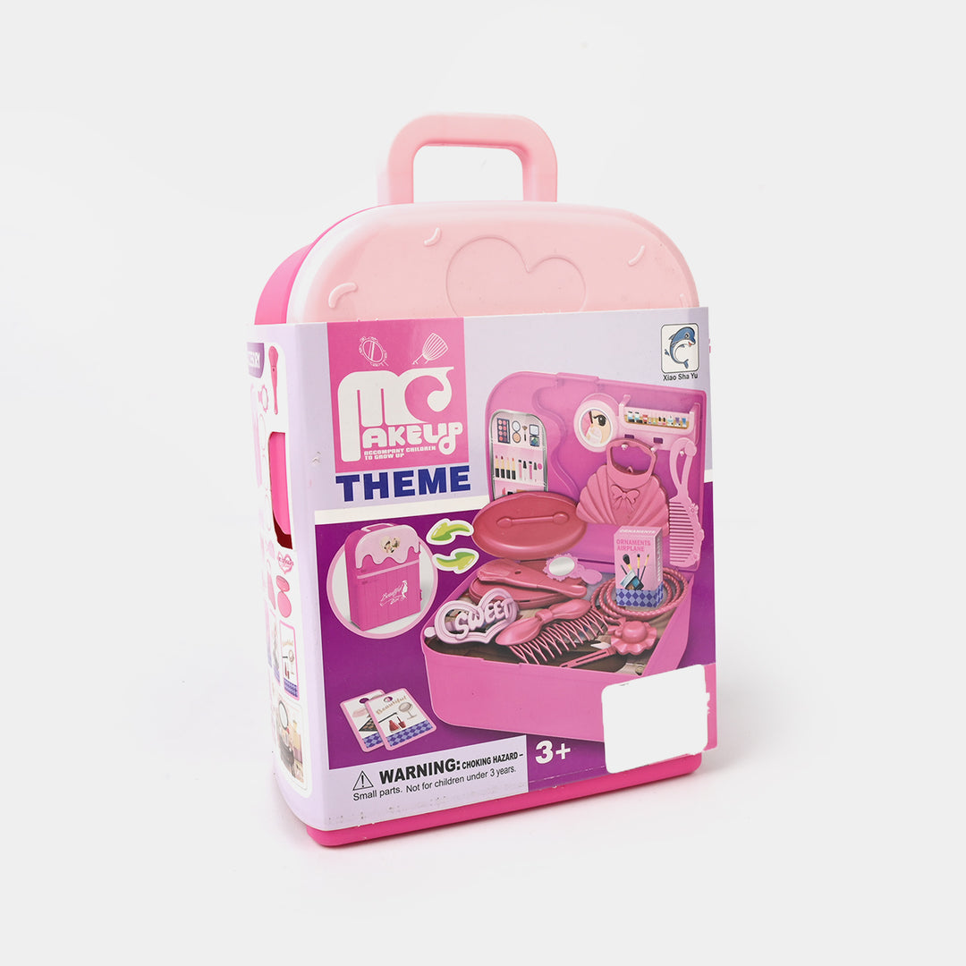 Toy Makeup Set with Pink Carrying Case