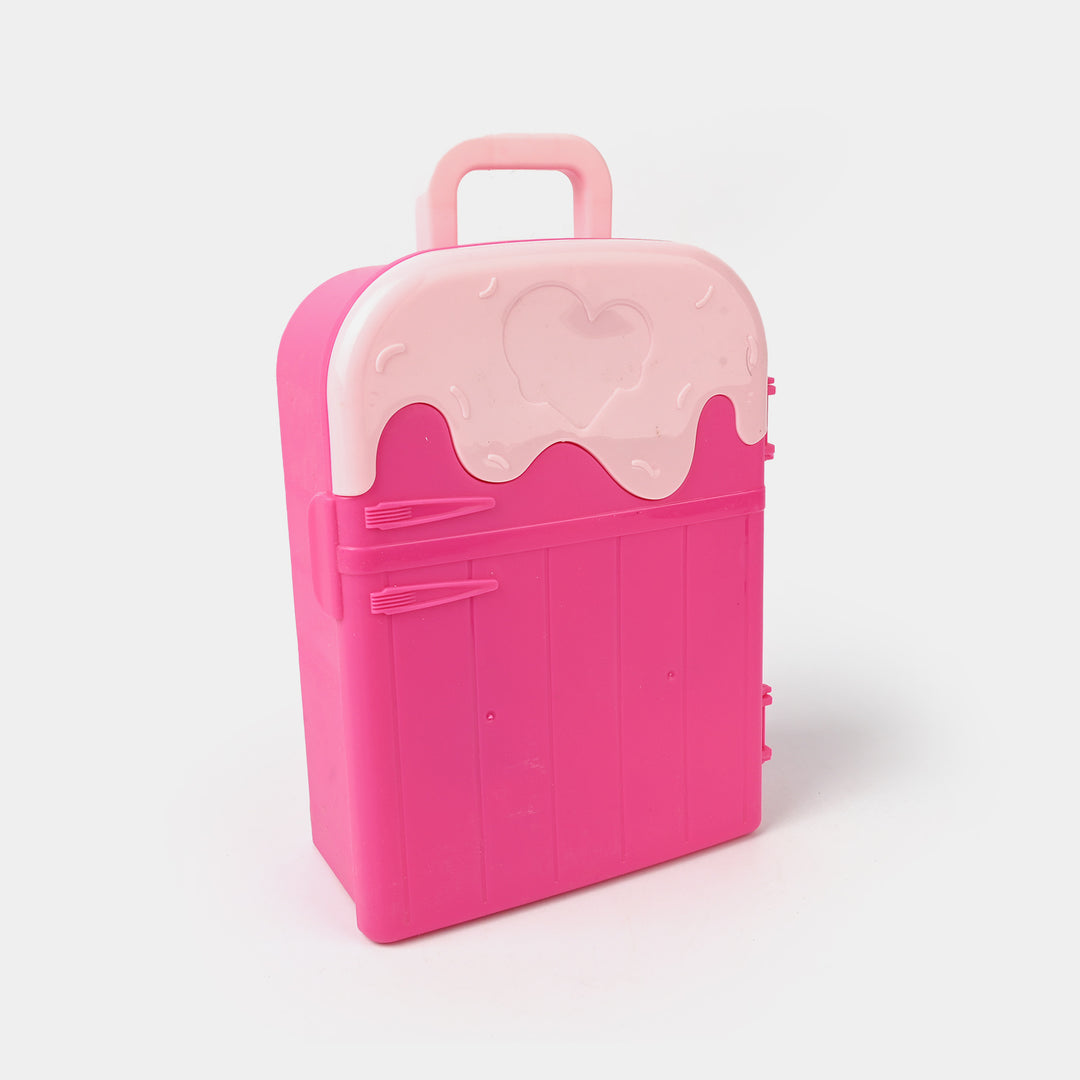 Toy Makeup Set with Pink Carrying Case