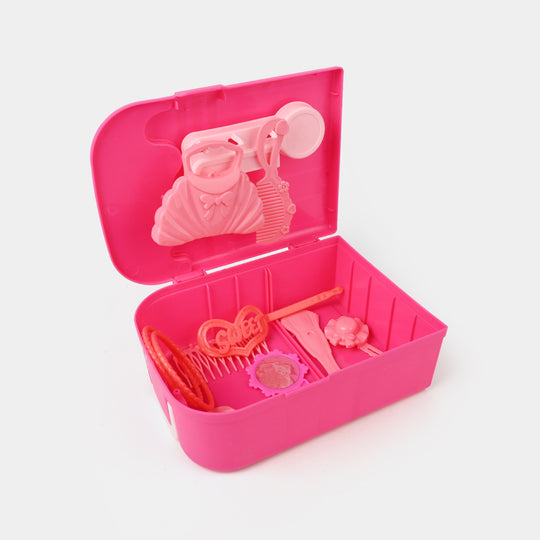 Toy Makeup Set with Pink Carrying Case