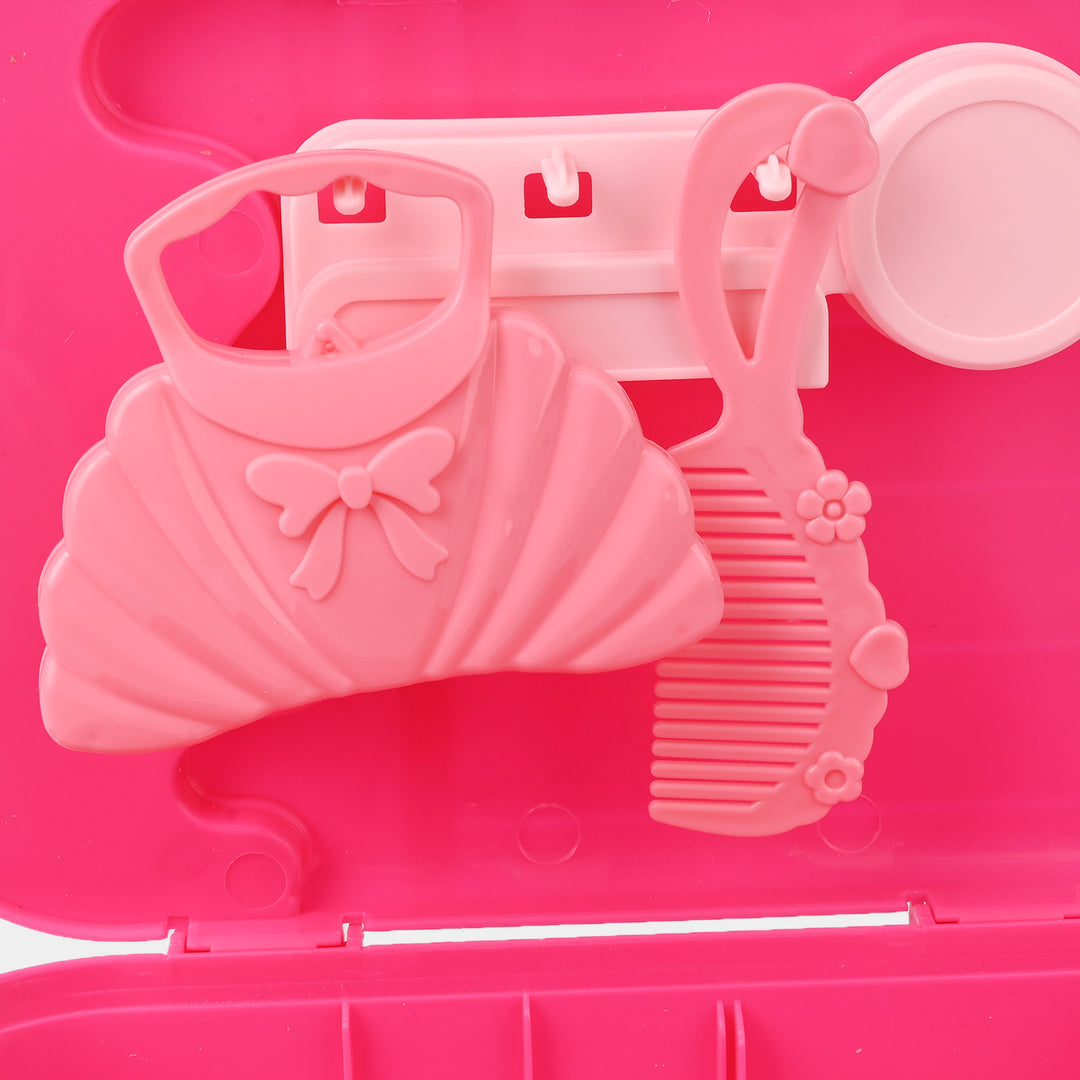 Toy Makeup Set with Pink Carrying Case