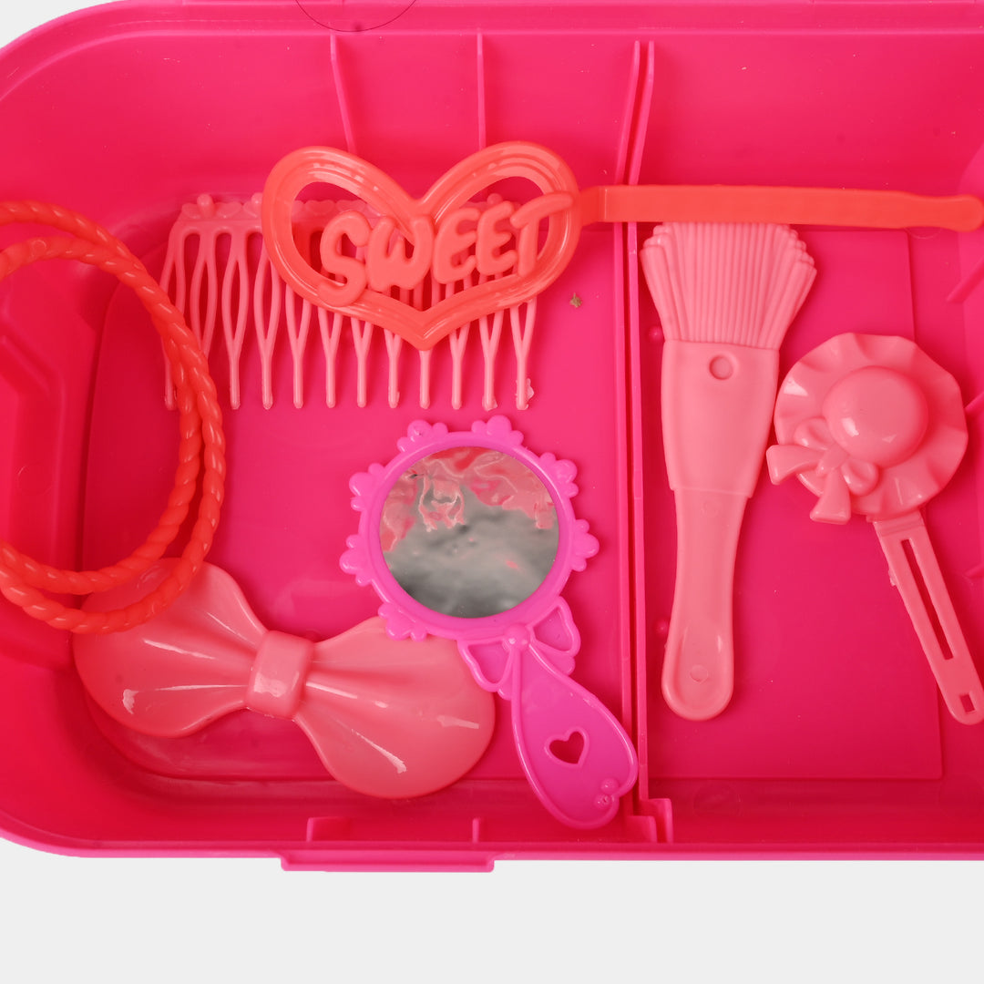 Toy Makeup Set with Pink Carrying Case