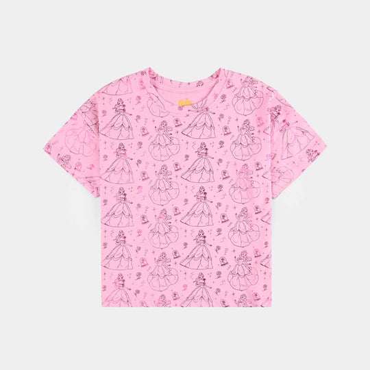 Girls Lycra Jersey T-Shirt H/S Pink Belle