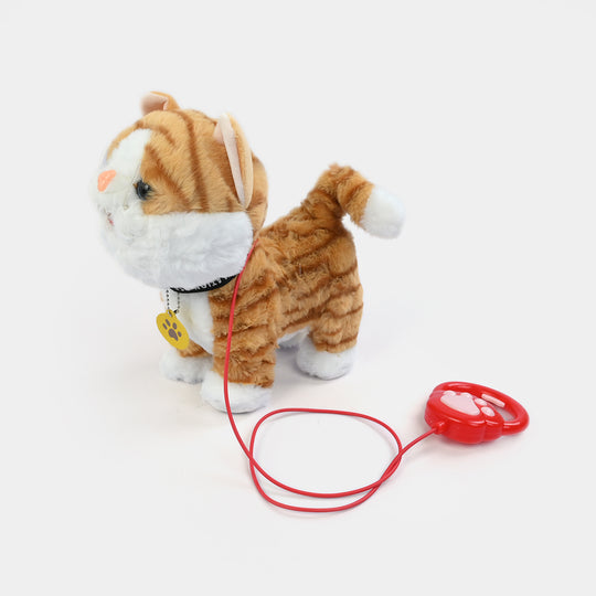 Electronic Walking Cat Plush Toy