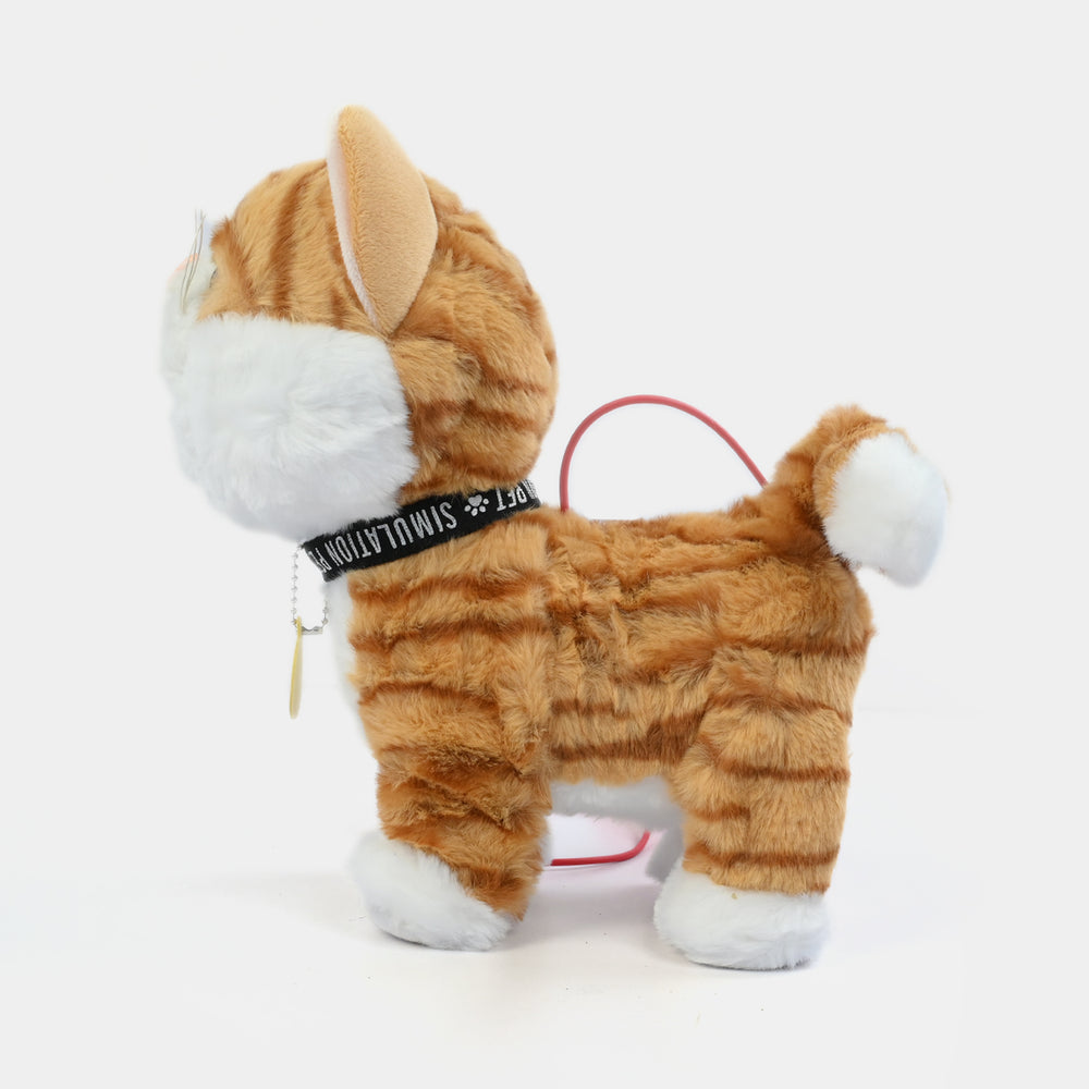 Electronic Walking Cat Plush Toy