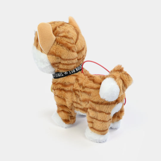 Electronic Walking Cat Plush Toy