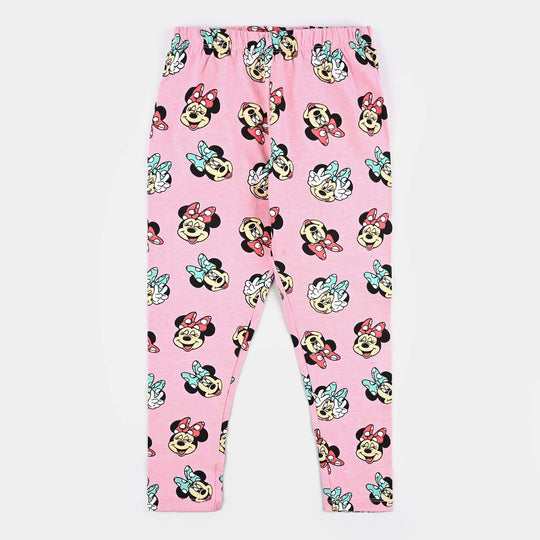 Girls Lycra Jersey Night Suit-Pink