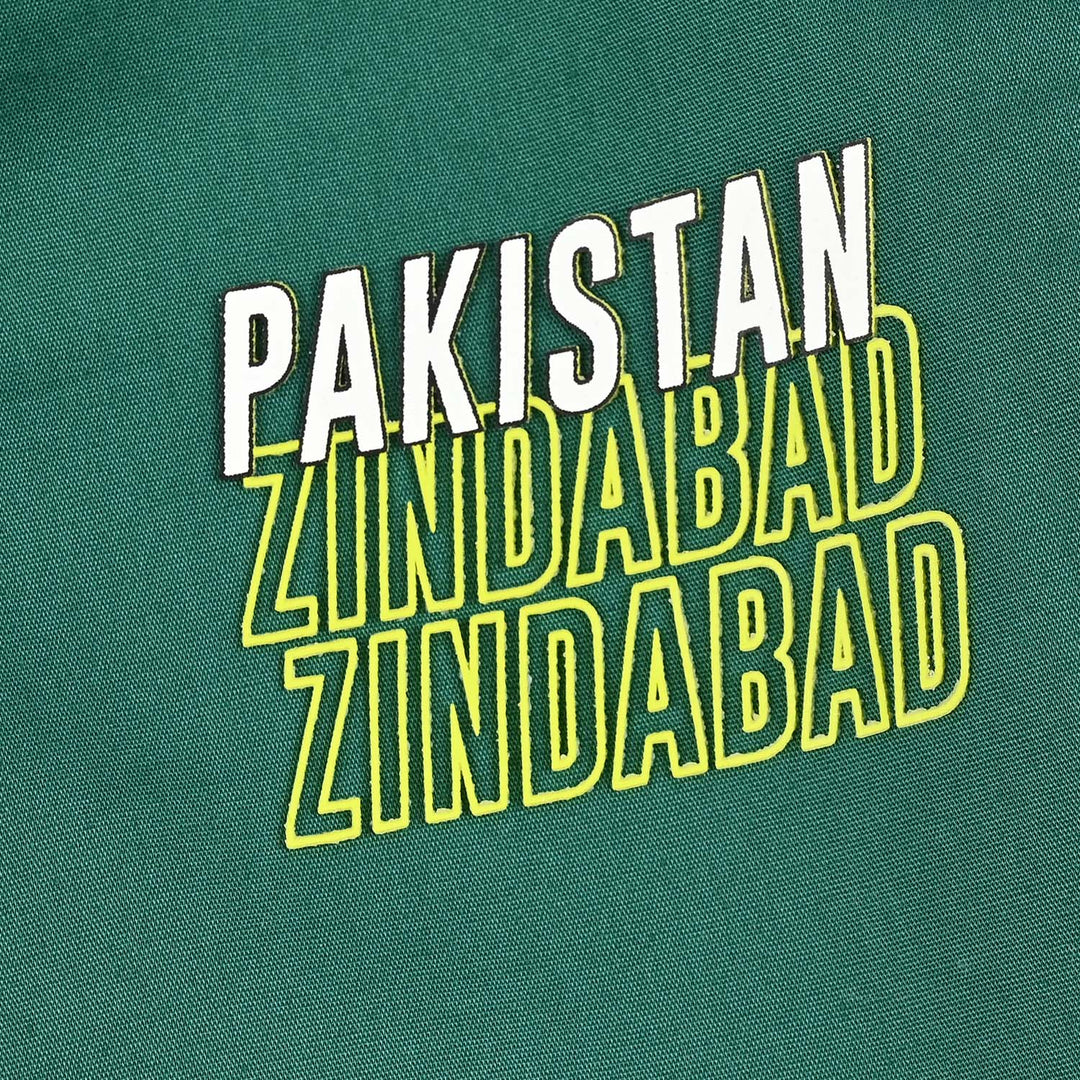 Boys Cotton Poplin Shirt (Pak Zinda Bad)-GREEN