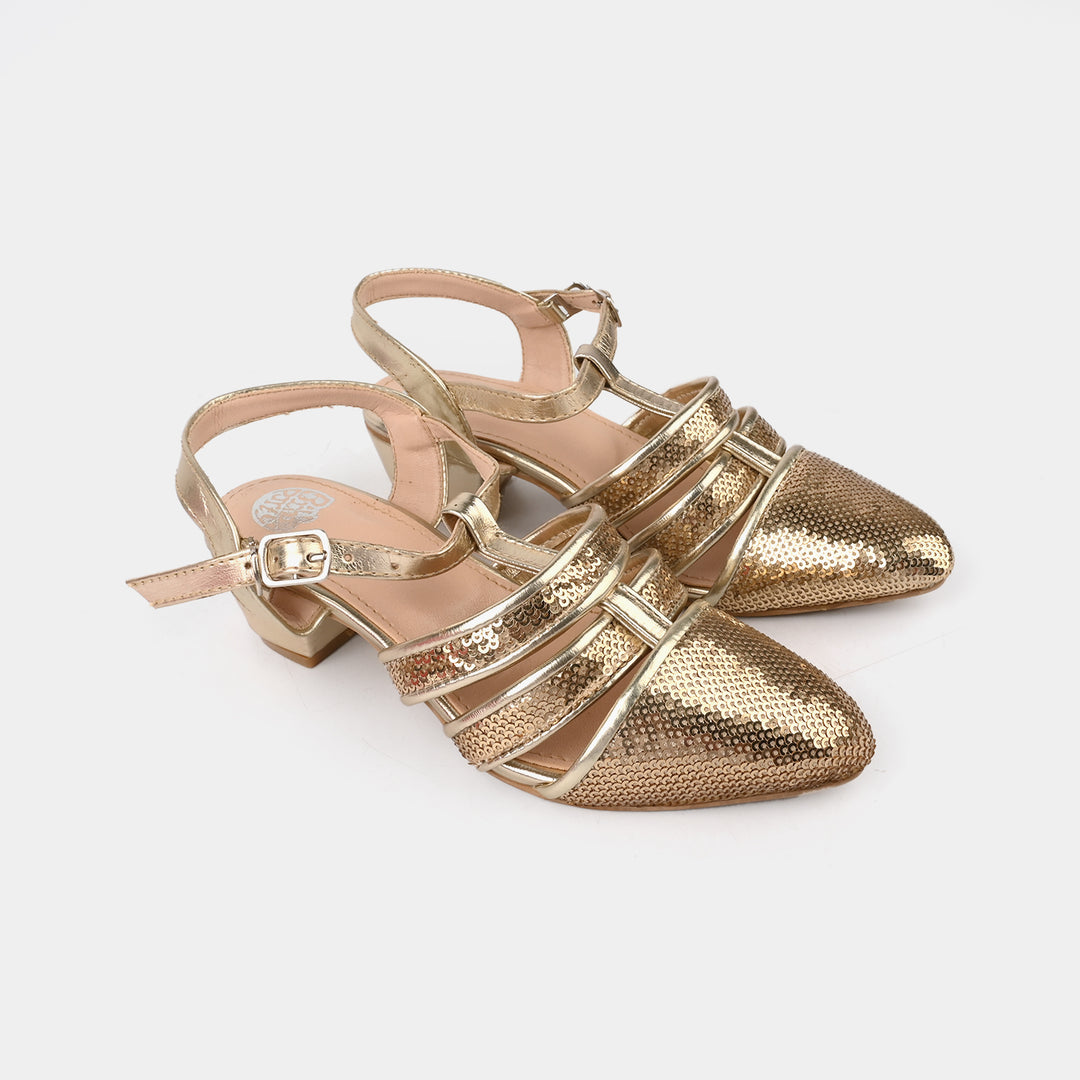 Girls Pumps Heels 456-85-GOLDEN