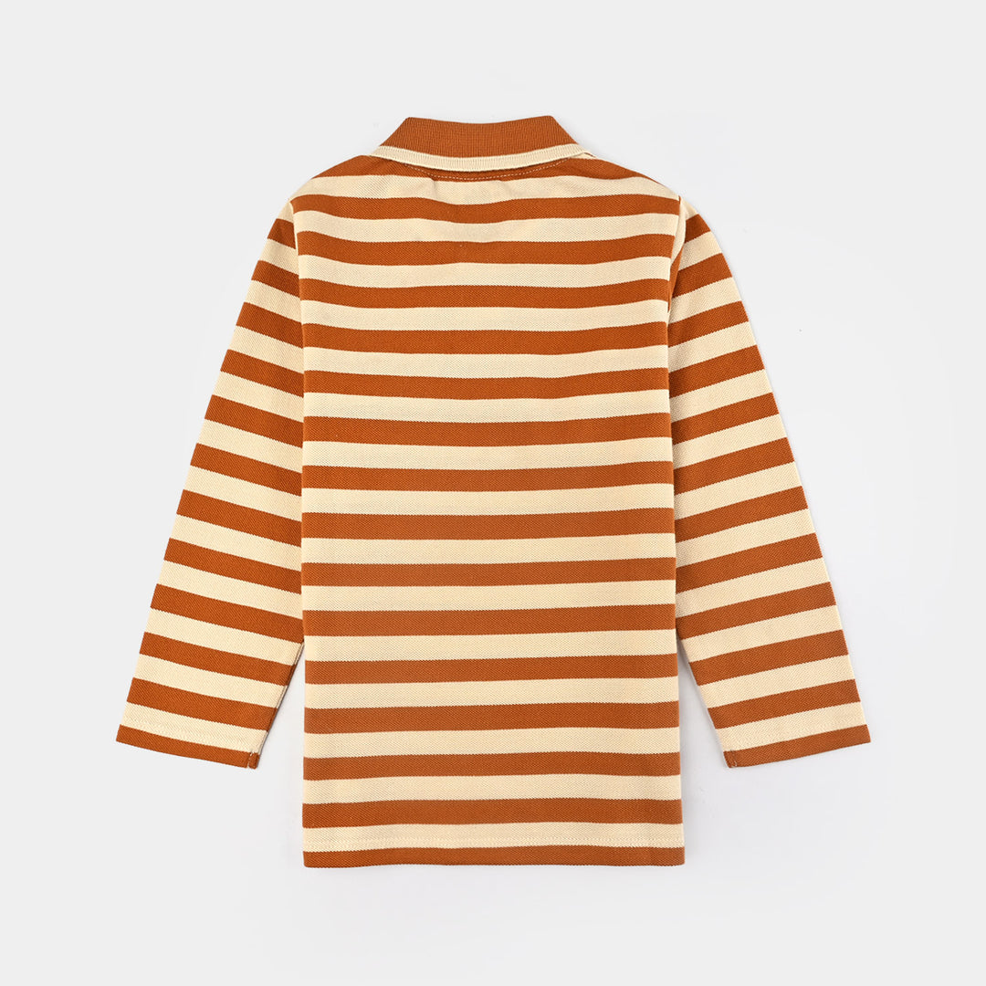 Boys Jumbo Pique Polo F/S Amazing-Ash Pumpkin
