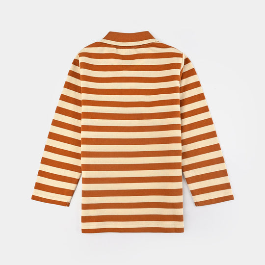 Boys Jumbo Pique Polo F/S Amazing-Ash Pumpkin