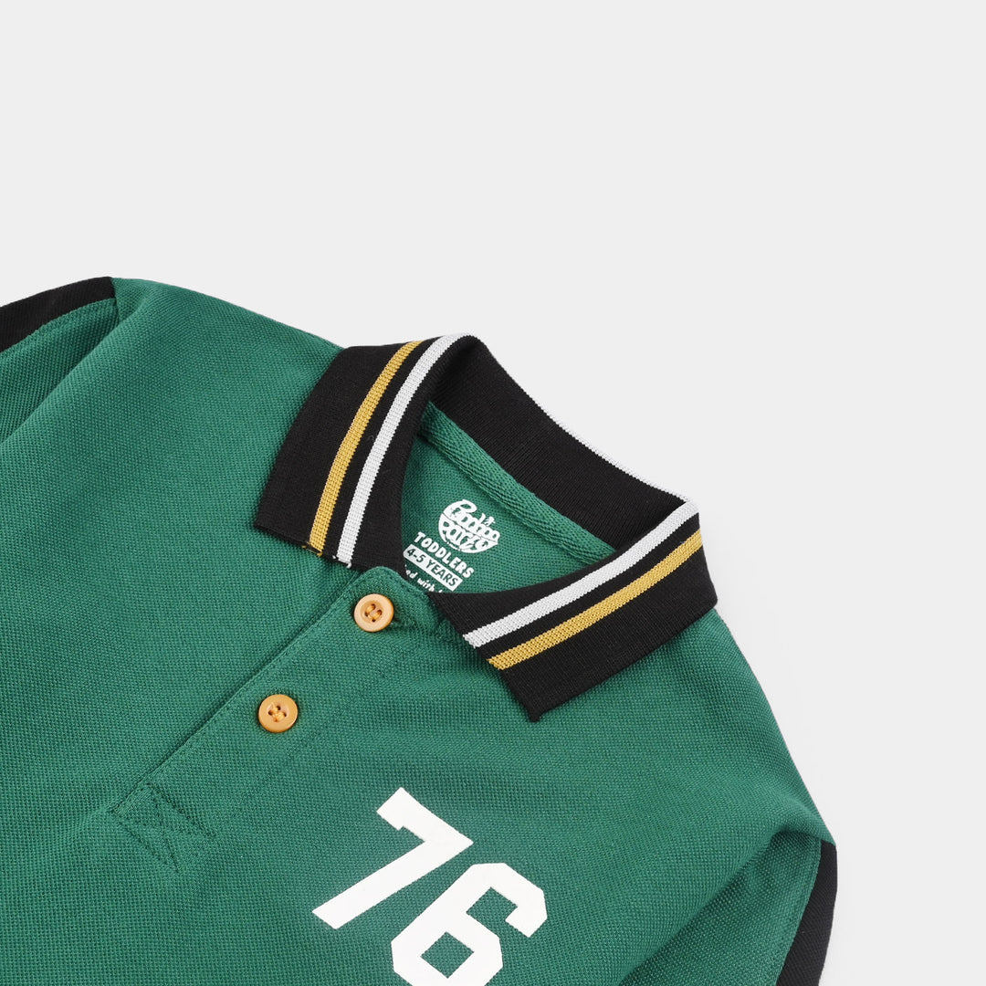 Boys Jumbo Pique Polo F/S High Club-Green