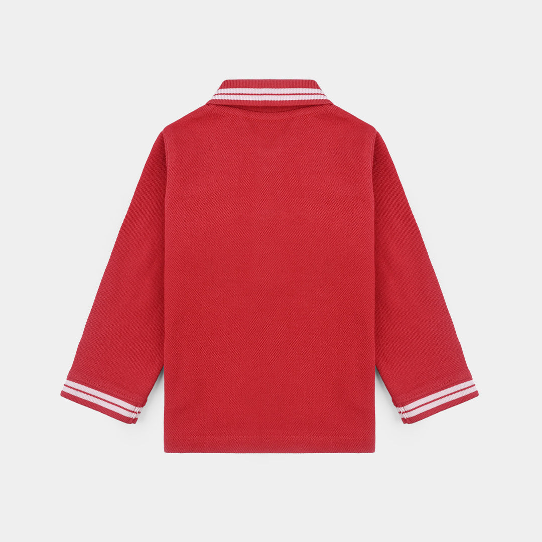 Infant Boys Jumbo Pique Polo F/S Shirt
