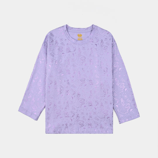 Girls Lycra Jersey T-Shirt F/S - Light Purple