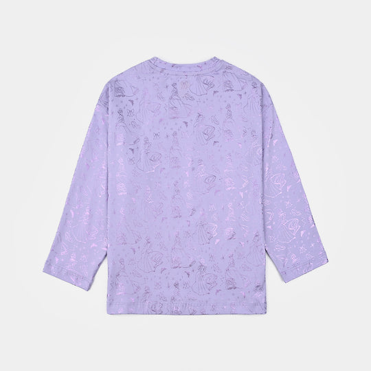Girls Lycra Jersey T-Shirt F/S - Light Purple