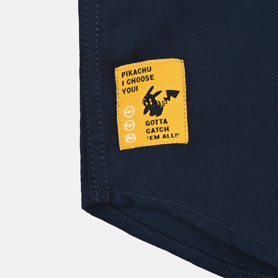 Boys Cotton Twill Shirt F/S- NAVY