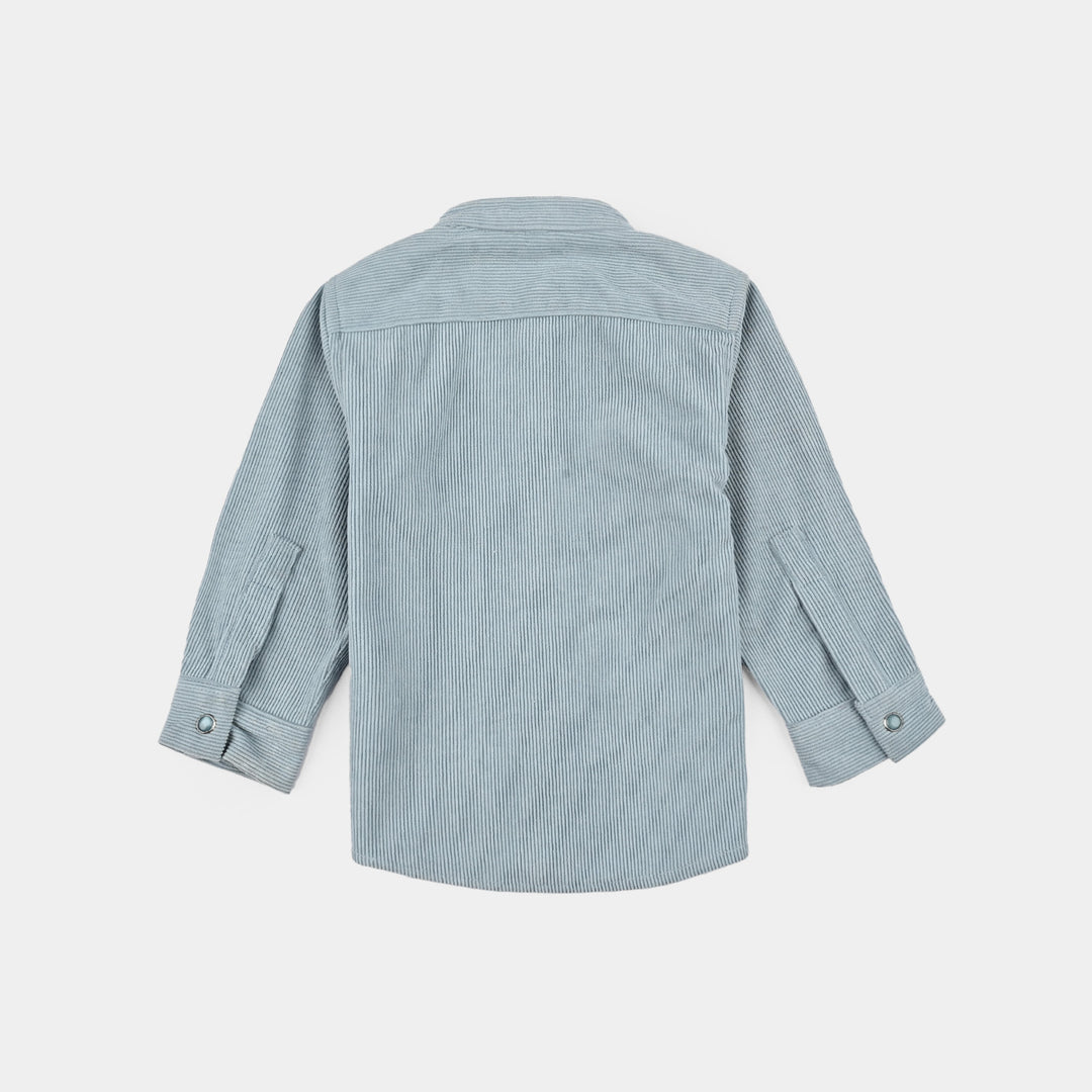 Infant Boys Corduroy Shirt F/S (Happy Me ) - L/BLUE
