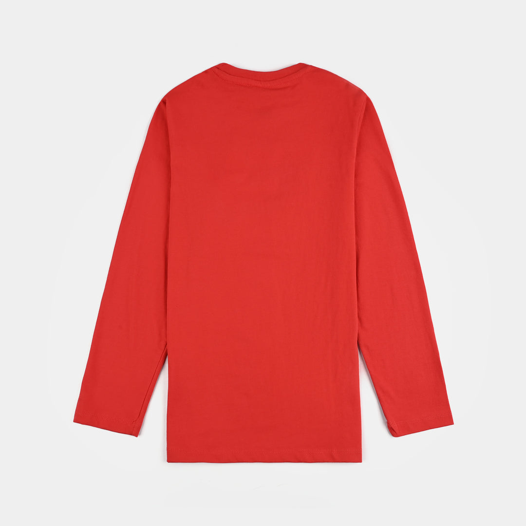 Girls Cotton Jersey T-Shirt F/S Cousin (Nown)-H.R.Red