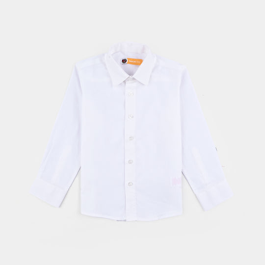 Boys Cotton Formal Shirt  - WHITE