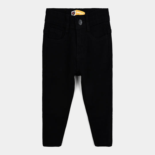 Boys Denim Stretch Basic Pant - BLACK