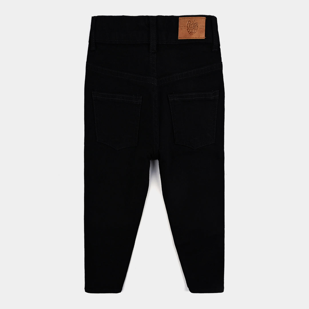 Boys Denim Stretch Basic Pant - BLACK