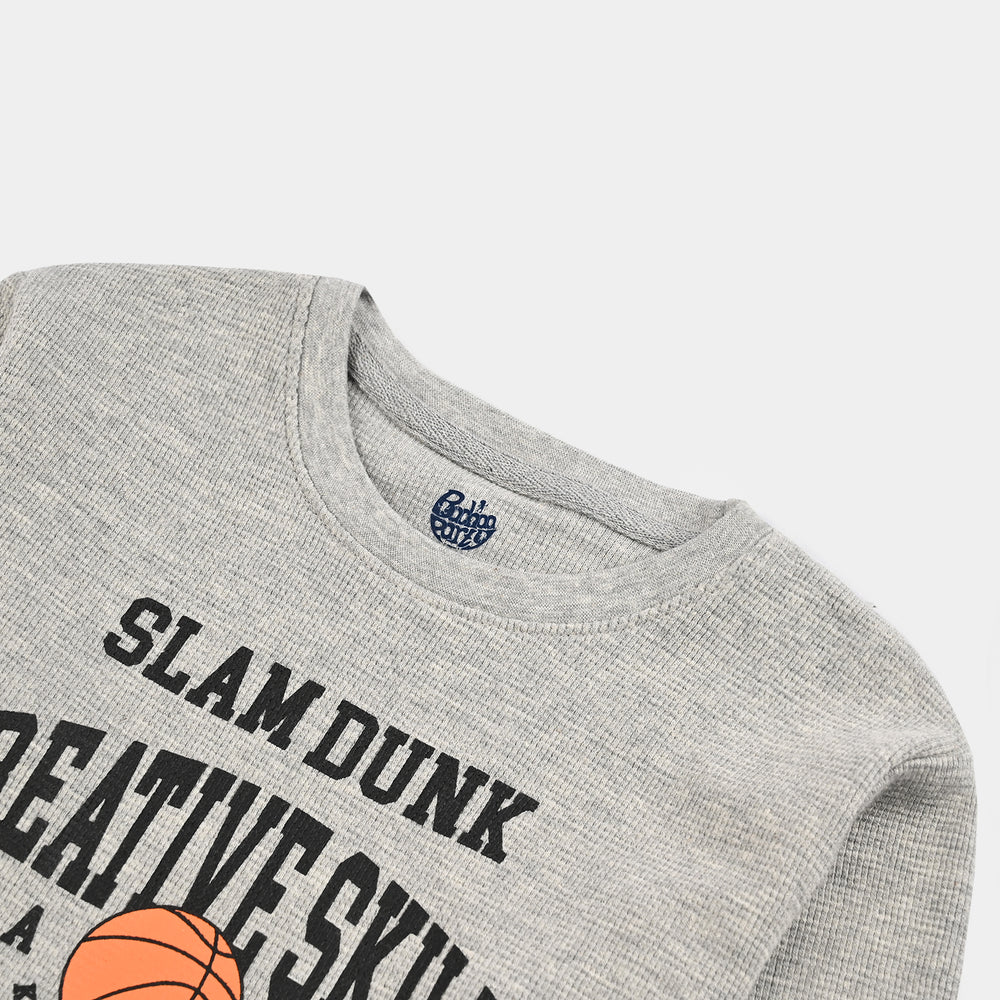 Boys Thermal T-Shirt F/S Creative Skill-Htr Grey
