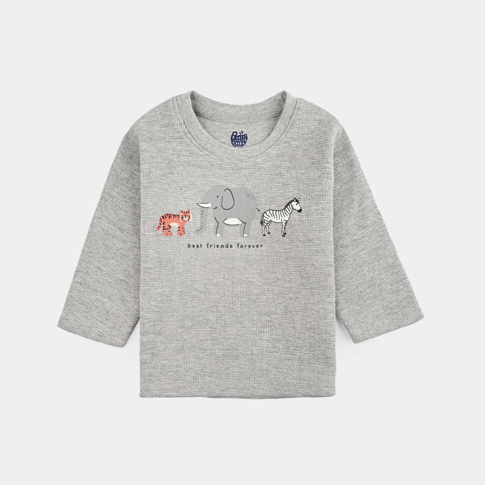 Infant Boys Thermal T-Shirt (Friends Forever) - Grey