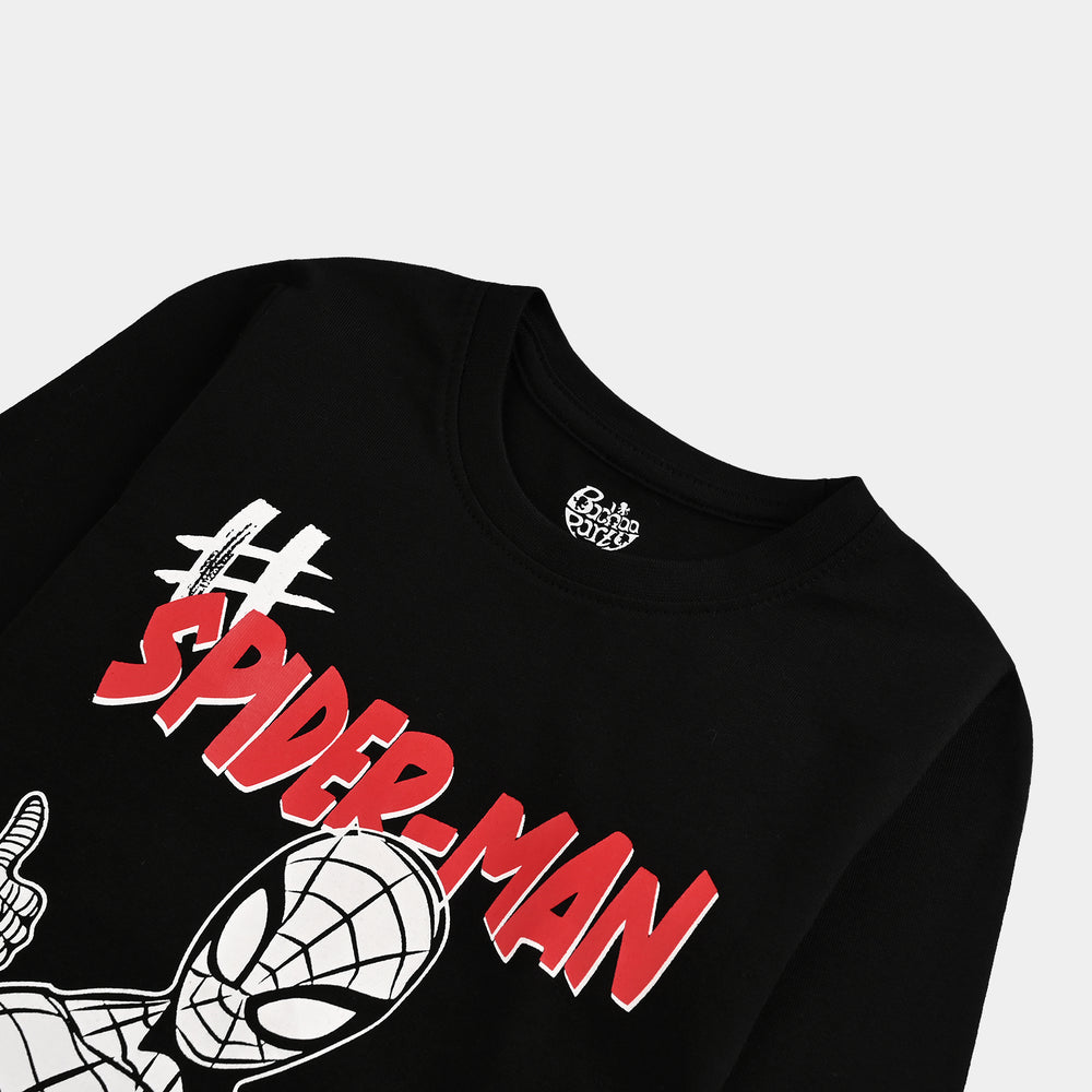Boys Cotton Jersey T-Shirt F/S Character-BLACK