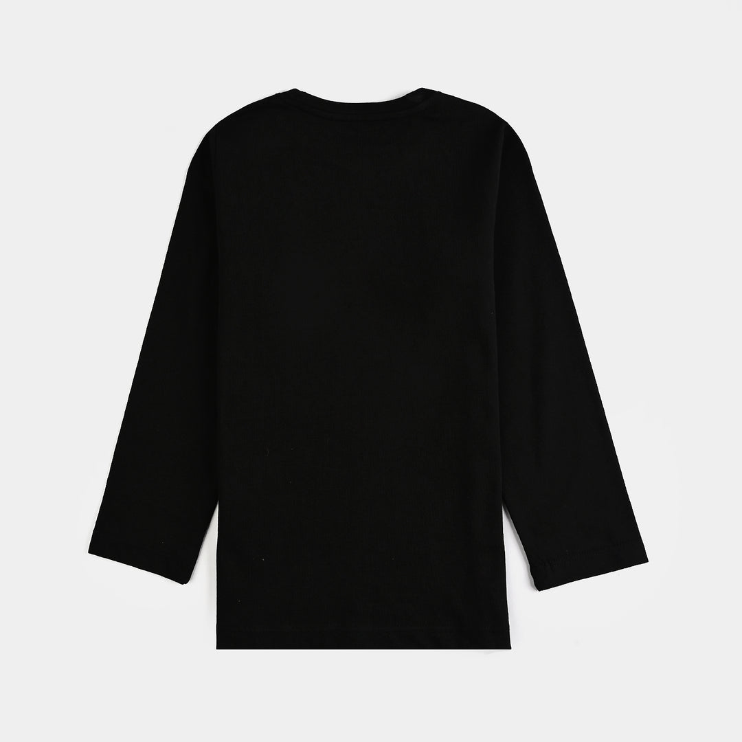 Boys Cotton Jersey T-Shirt F/S Character-BLACK