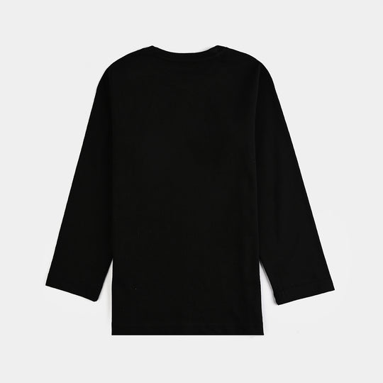 Boys Cotton Jersey T-Shirt F/S Character-BLACK