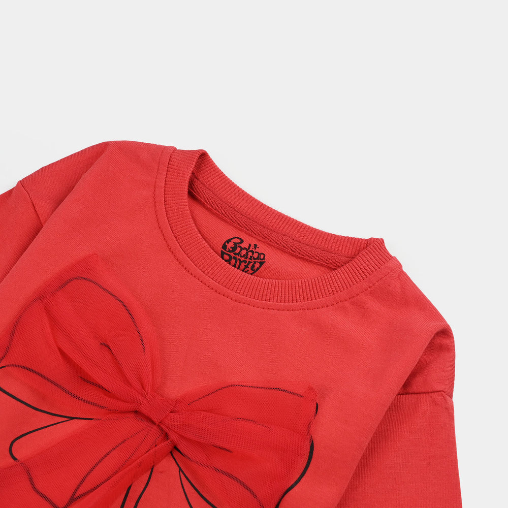 Infant Girls Cotton Jersey T-Shirt F/S-Chines Red