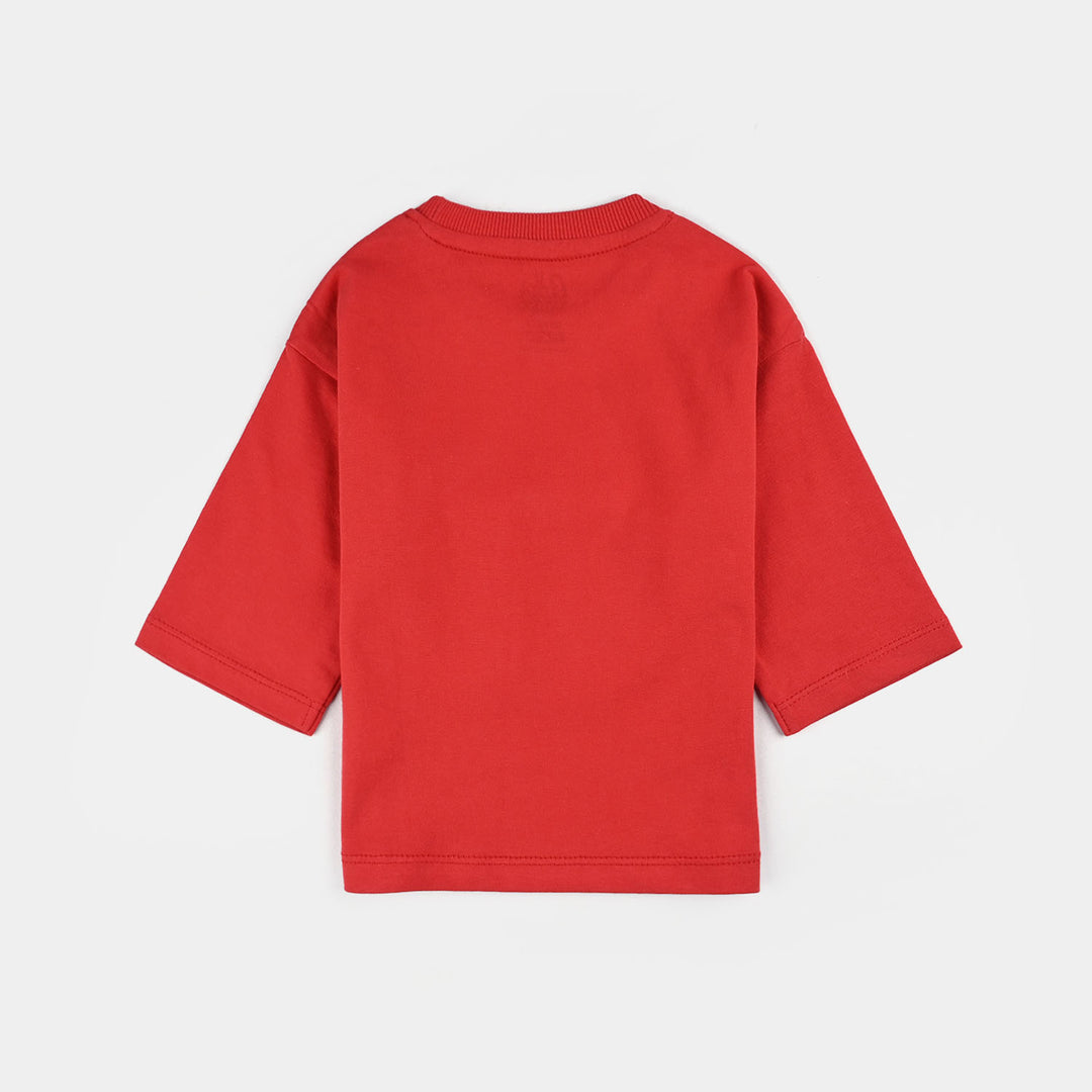 Infant Girls Cotton Jersey T-Shirt F/S-Chines Red