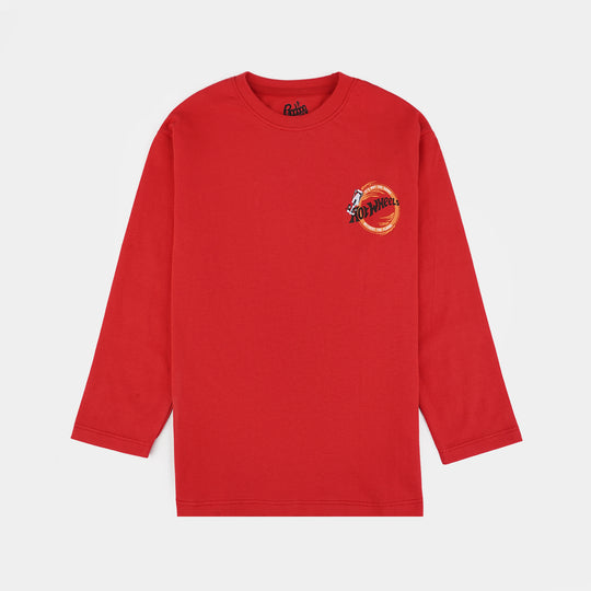Boys Cotton Jersey T-Shirt F/S-Chines Red