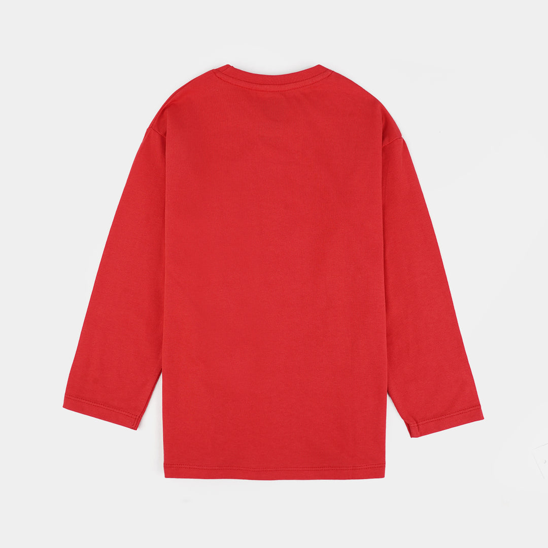 Boys Cotton Jersey T-Shirt F/S-Chines Red