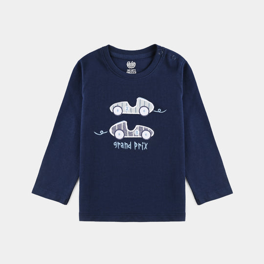 Infant Boys Cotton Jersey T-Shirt F/S Grand Prix-NAVY