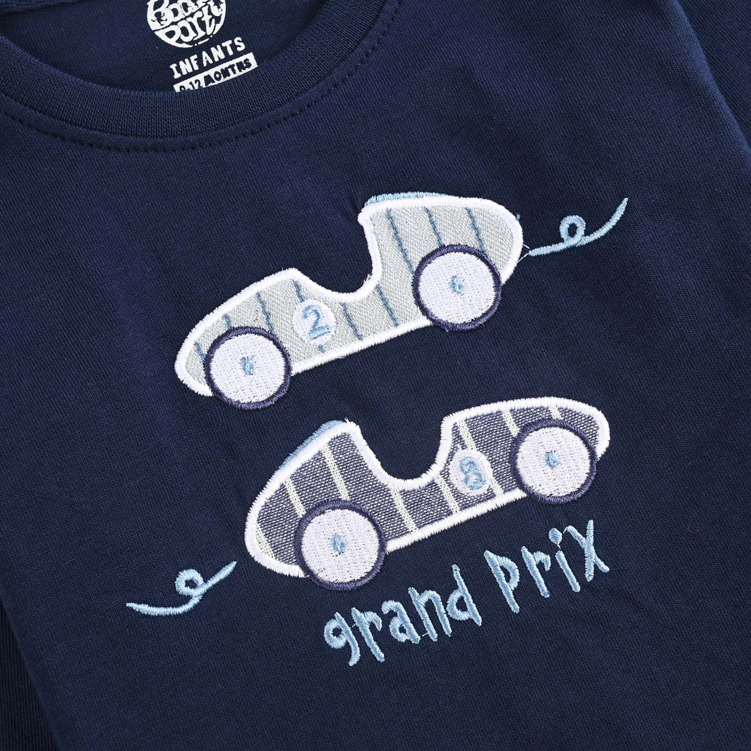 Infant Boys Cotton Jersey T-Shirt F/S Grand Prix-NAVY