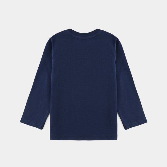 Infant Boys Cotton Jersey T-Shirt F/S Grand Prix-NAVY