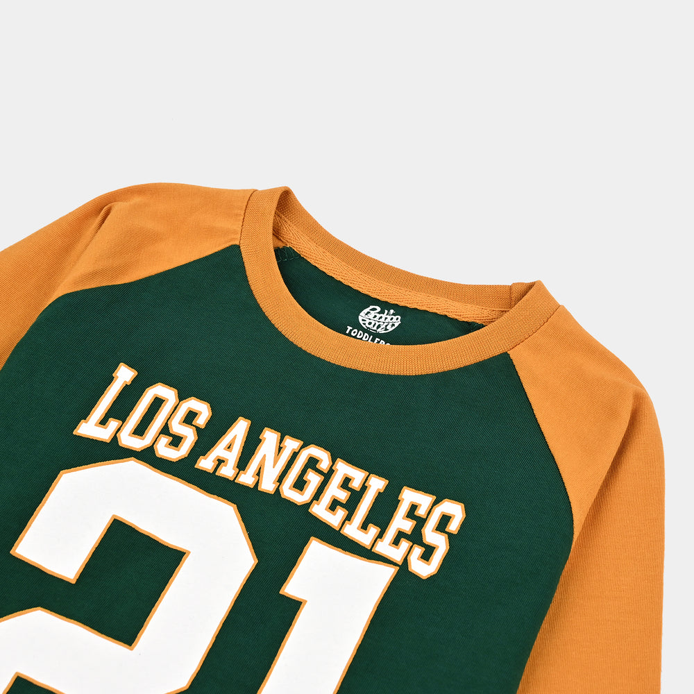 Boys Cotton Jersey T-Shirt F/S Loss Angeles 21 - Green