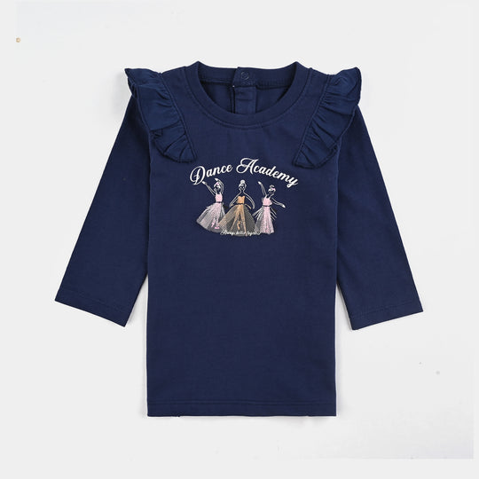 Infant Girls Cotton Jersey T-Shirt F/S Dance Academy-NAVY
