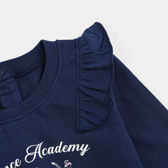Infant Girls Cotton Jersey T-Shirt F/S Dance Academy-NAVY