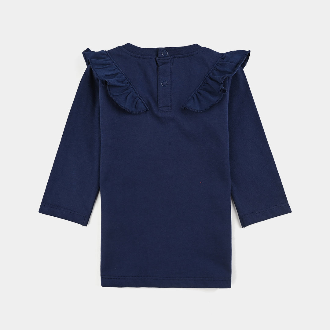 Infant Girls Cotton Jersey T-Shirt F/S Dance Academy-NAVY