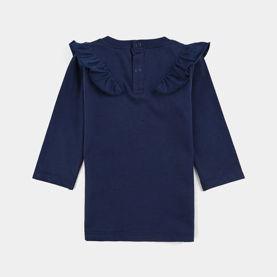 Infant Girls Cotton Jersey T-Shirt F/S Dance Academy-NAVY