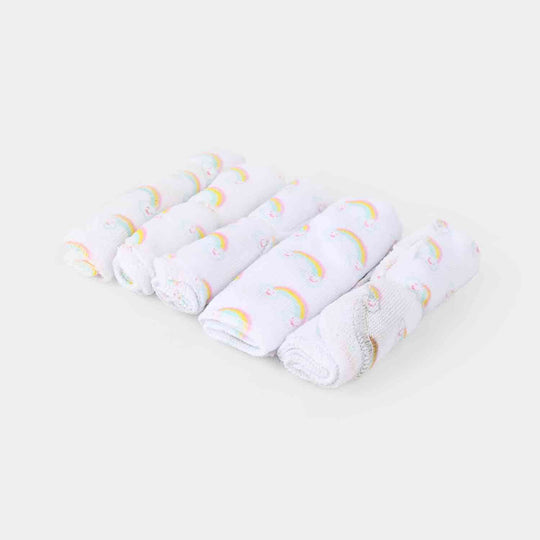 5PCS FACE TOWEL -1074-RAINBOW
