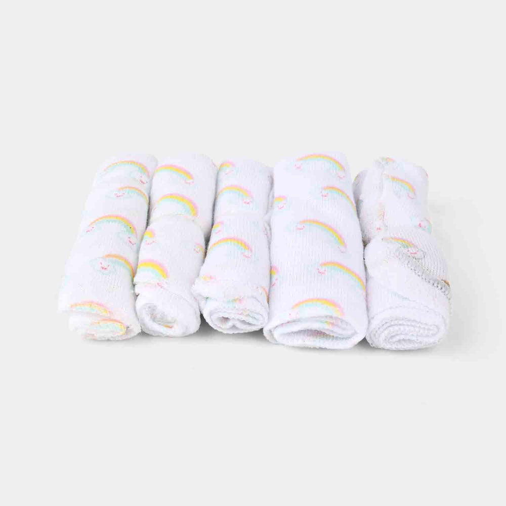 5PCS FACE TOWEL -1074-RAINBOW