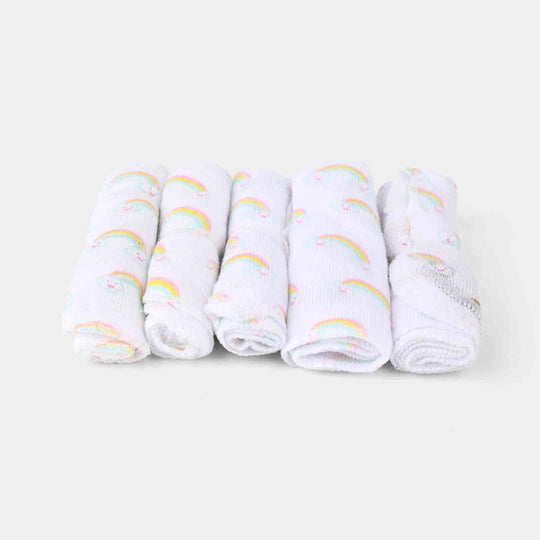 5PCS FACE TOWEL -1074-RAINBOW