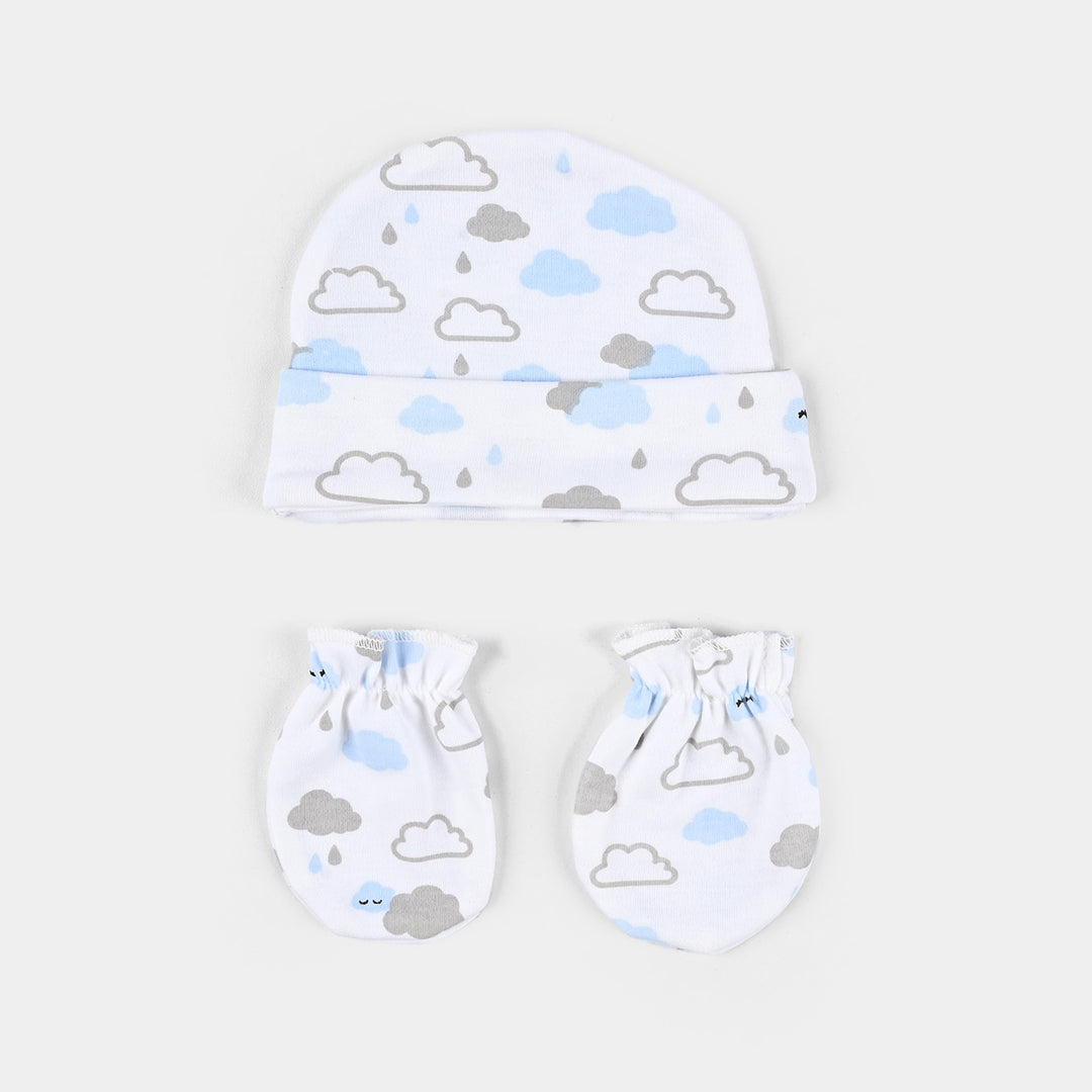 Baby Swaddle with Cap & Mittens Set